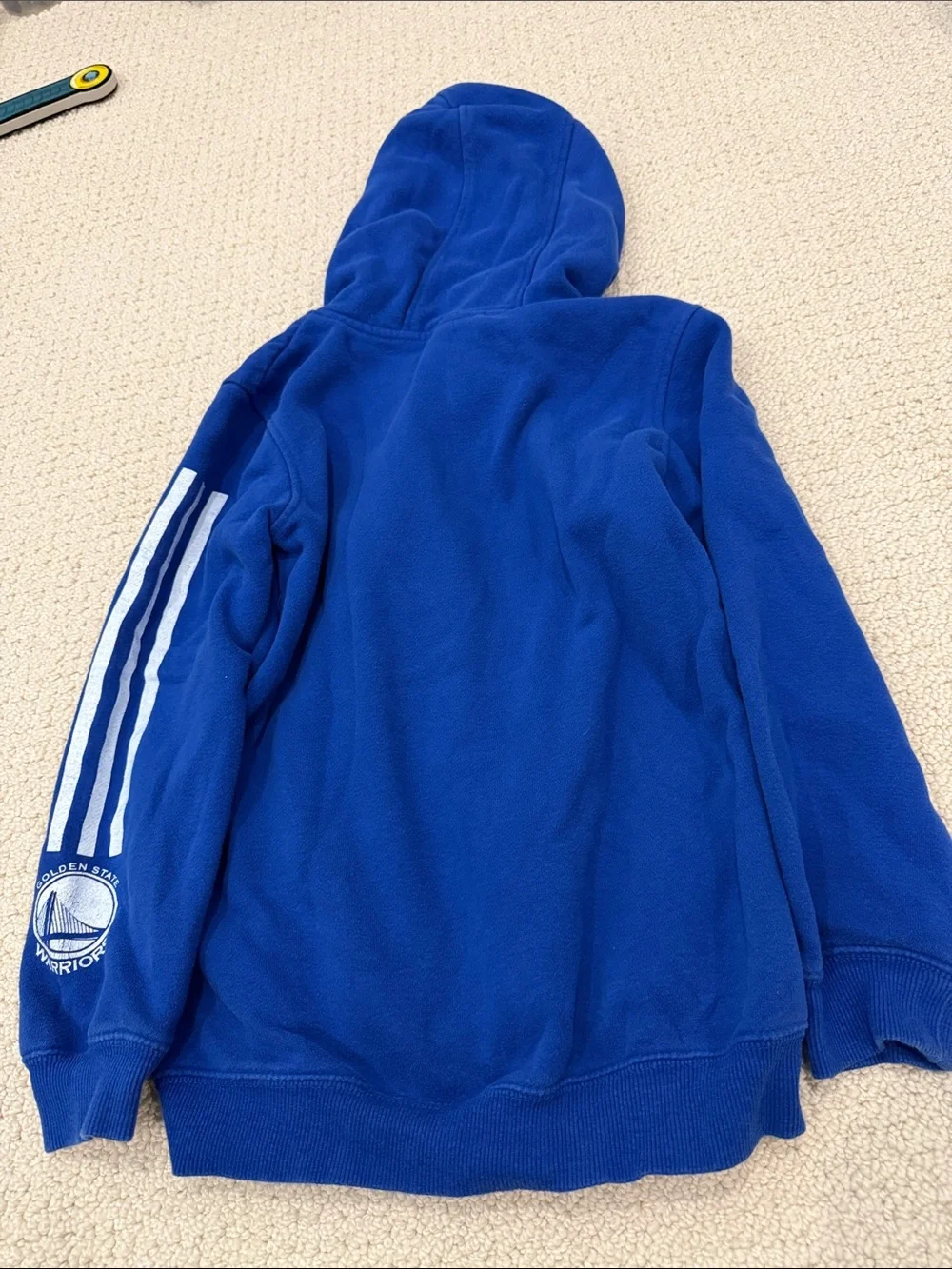 adidas Royal Blue Golden State Warriors Pullover Hoodie